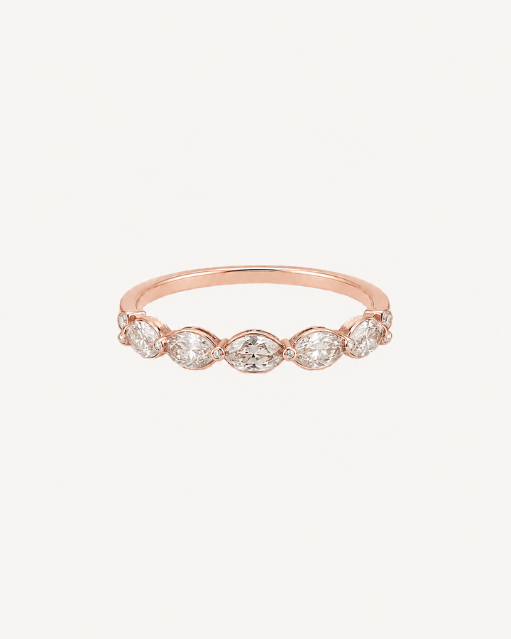 Oval Row Ring - Rose Gold