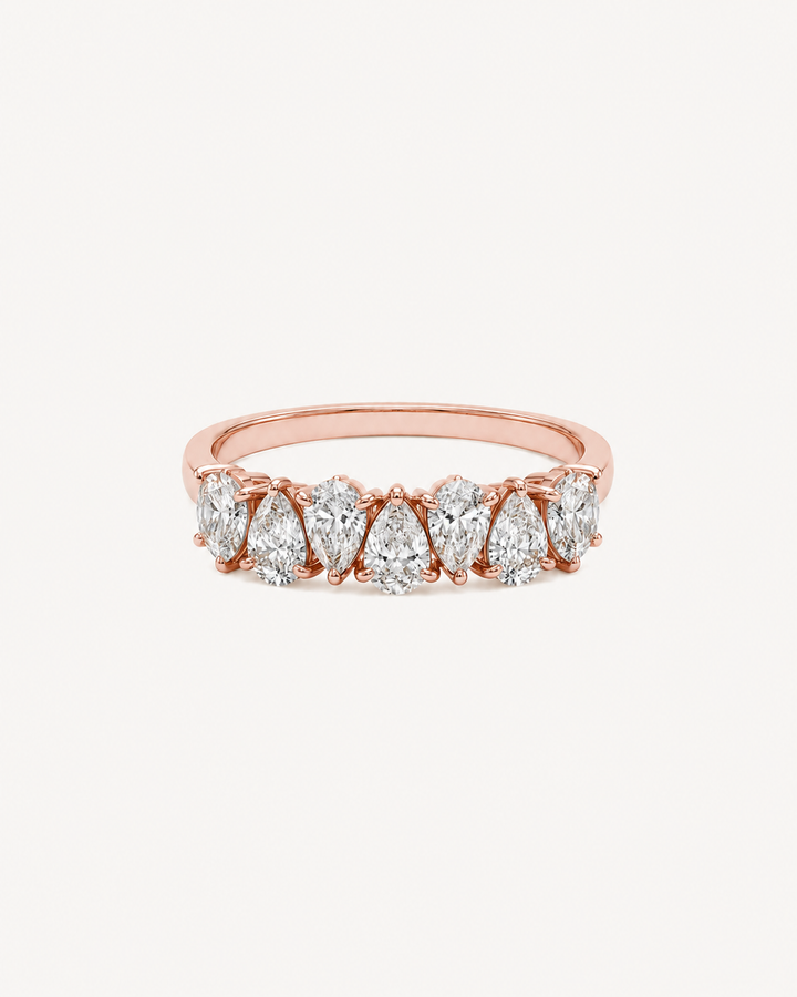 Oval Pavé Ring - Rose Gold