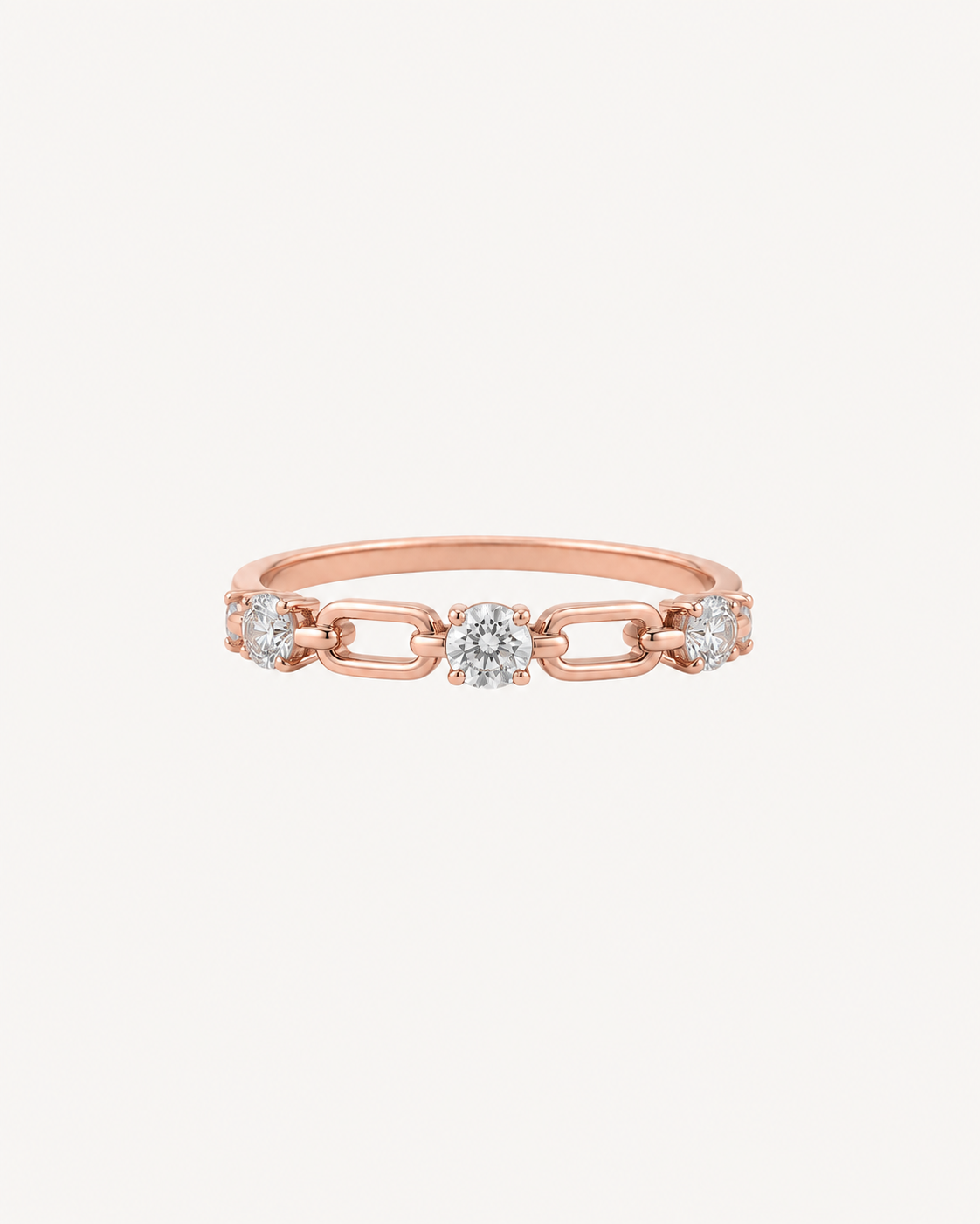 Round Link Ring - Rose Gold