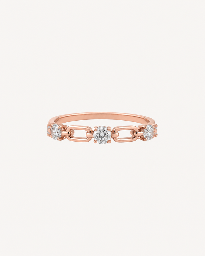 Round Link Ring - Rose Gold