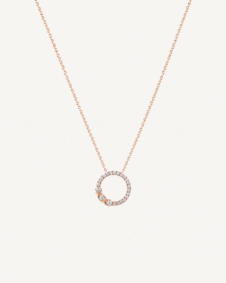 Floral Wreath Necklace - Rose Gold