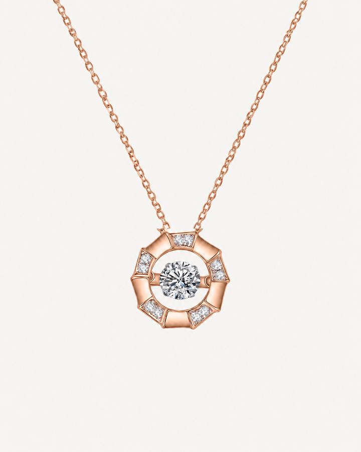 Open Halo Necklace - Rose Gold