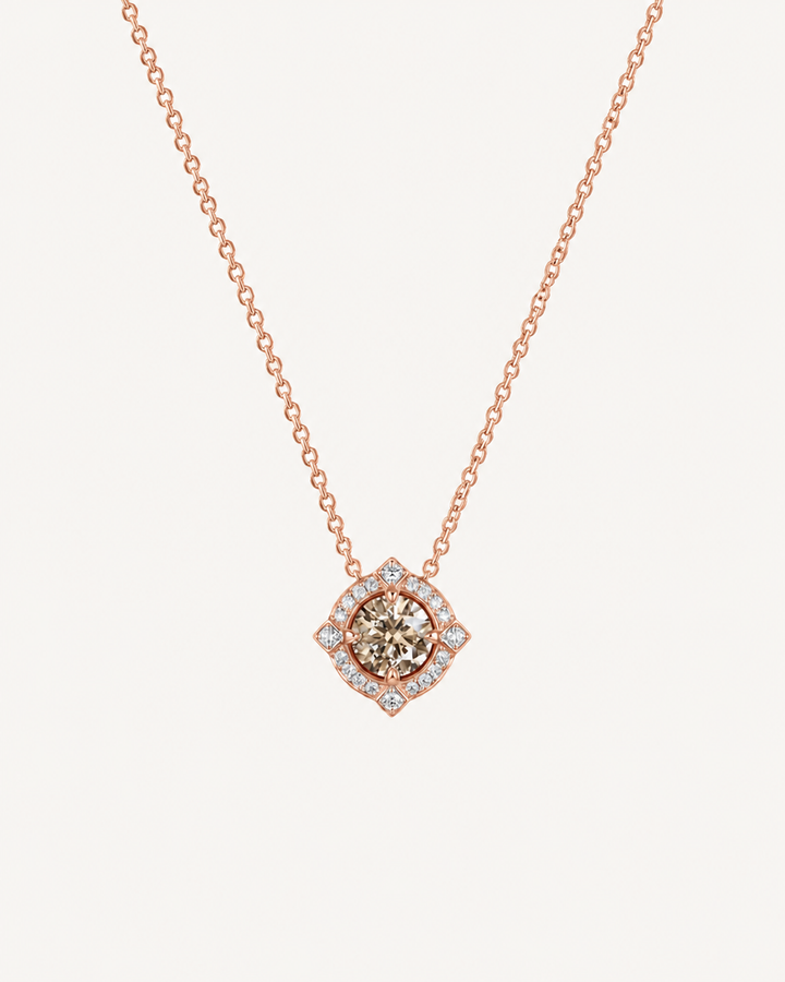 Petal Halo Necklace - Rose Gold