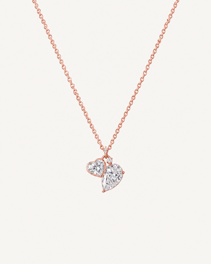 Three-Pear Necklace - Rose Gold