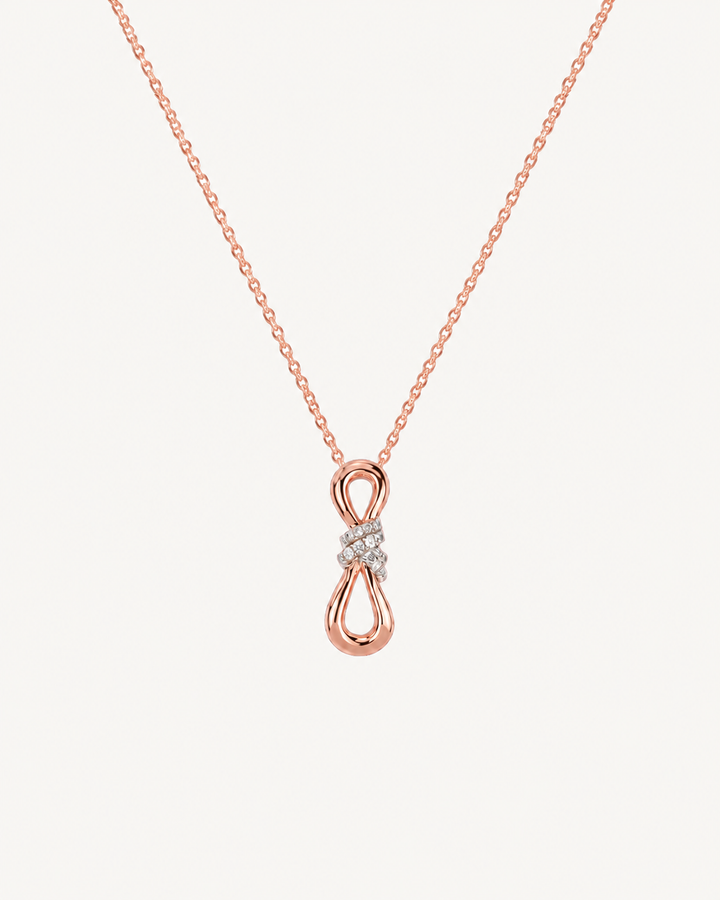 Figure-Eight Necklace - Rose Gold