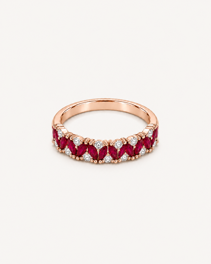 Red Marquise Ring product image on Oyster Silk background