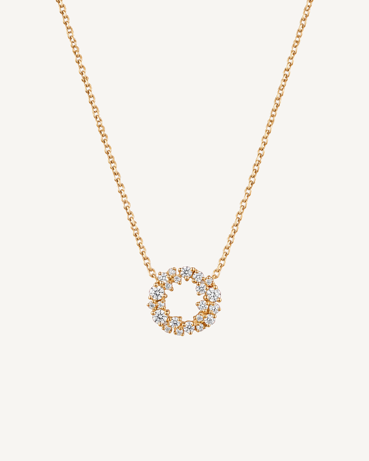 Round Wreath Necklace product image on Oyster Silk background