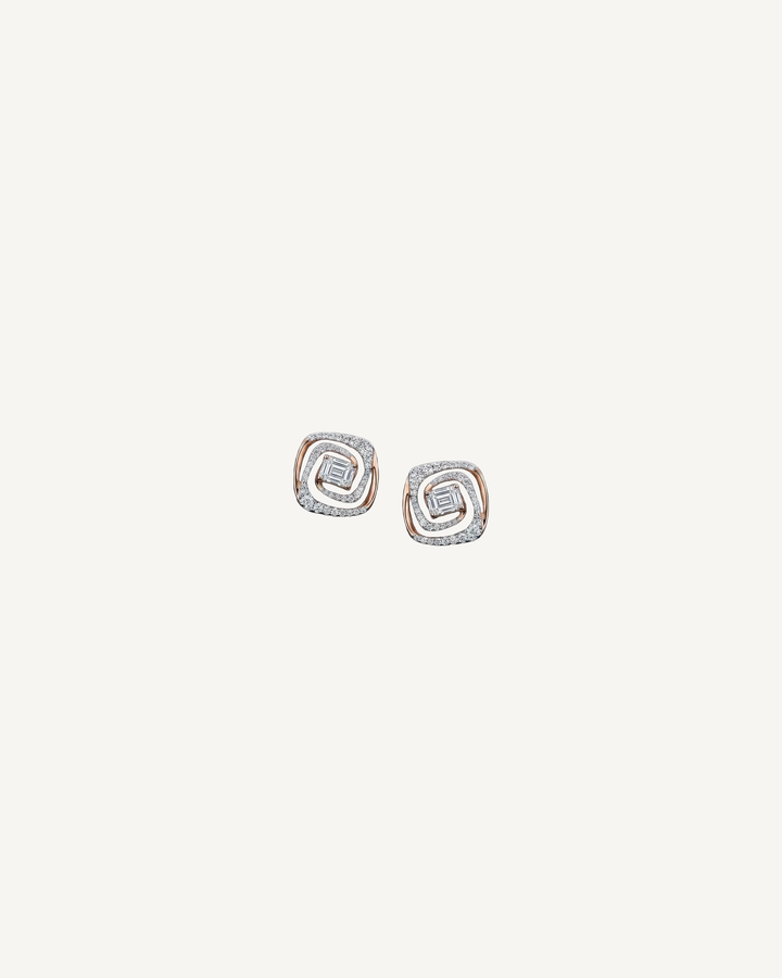 Rounded Square Studs product image on Oyster Silk background