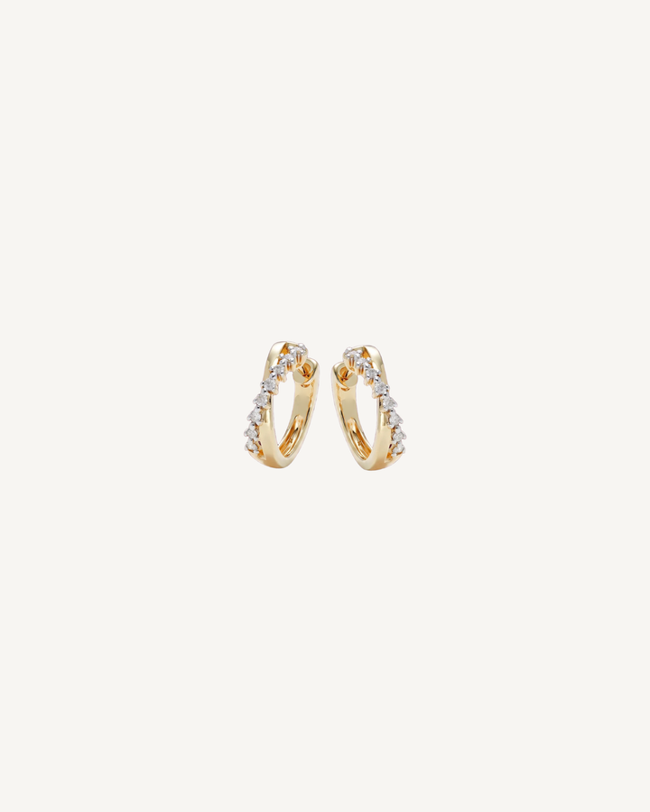 Scalloped Pavé Hoops product image on Oyster Silk background