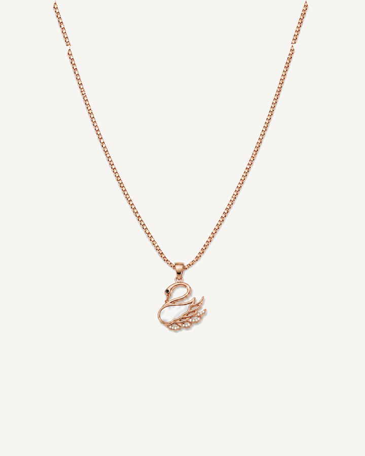 Sculpted Swan Necklace product image on Oyster Silk background