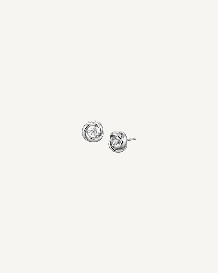 Spiral Solitaire Studs product image on Oyster Silk background