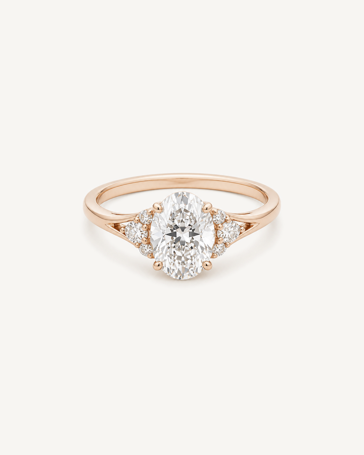 Split Solitaire Ring product image on Oyster Silk background