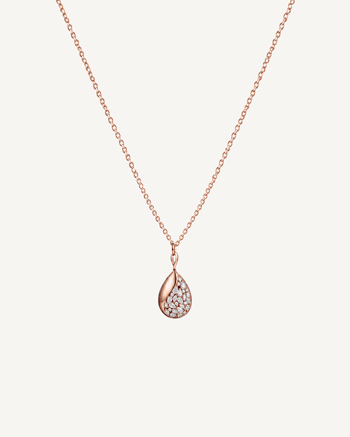 Split Teardrop Necklace product image on Oyster Silk background