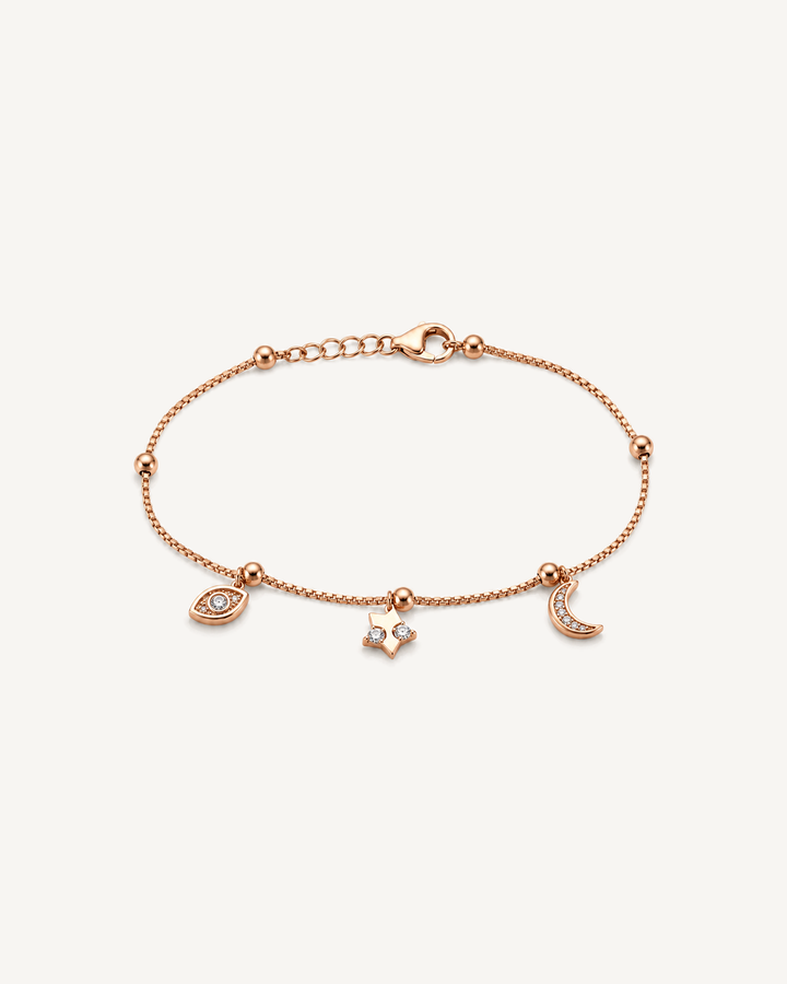 Symbol Charm Bracelet product image on Oyster Silk background
