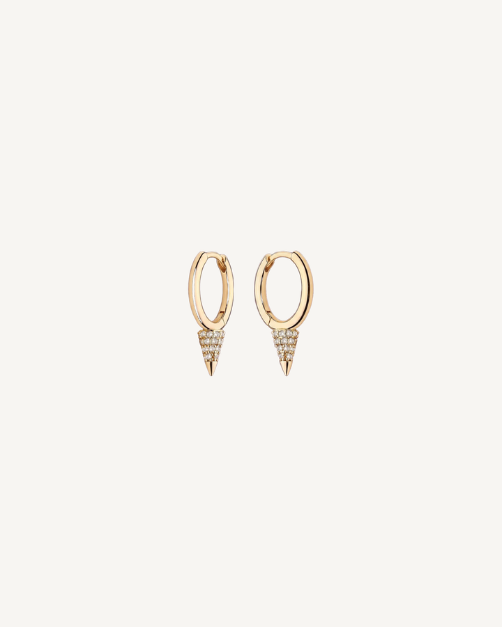 Tapered Spike Hoops product image on Oyster Silk background
