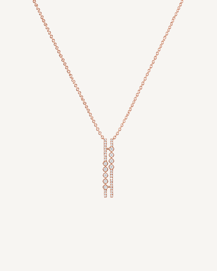 Twin Line Necklace product image on Oyster Silk background