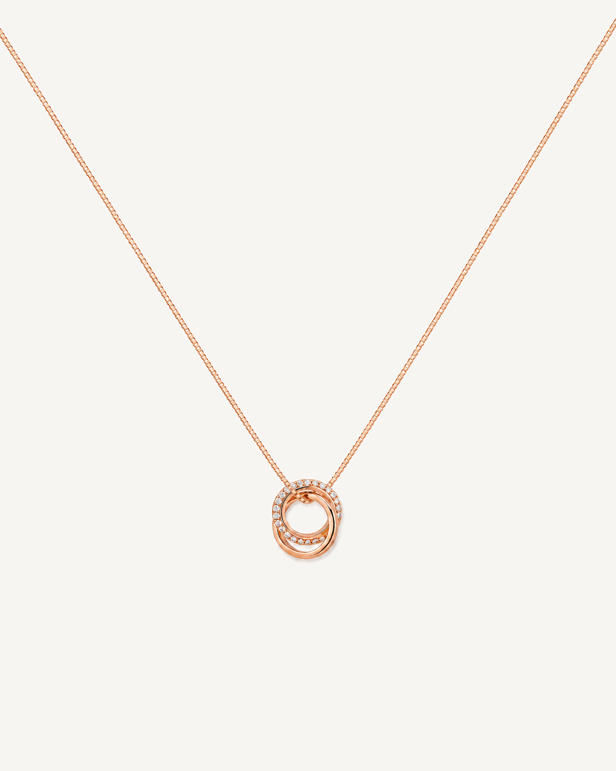 Twin Loop Necklace product image on Oyster Silk background