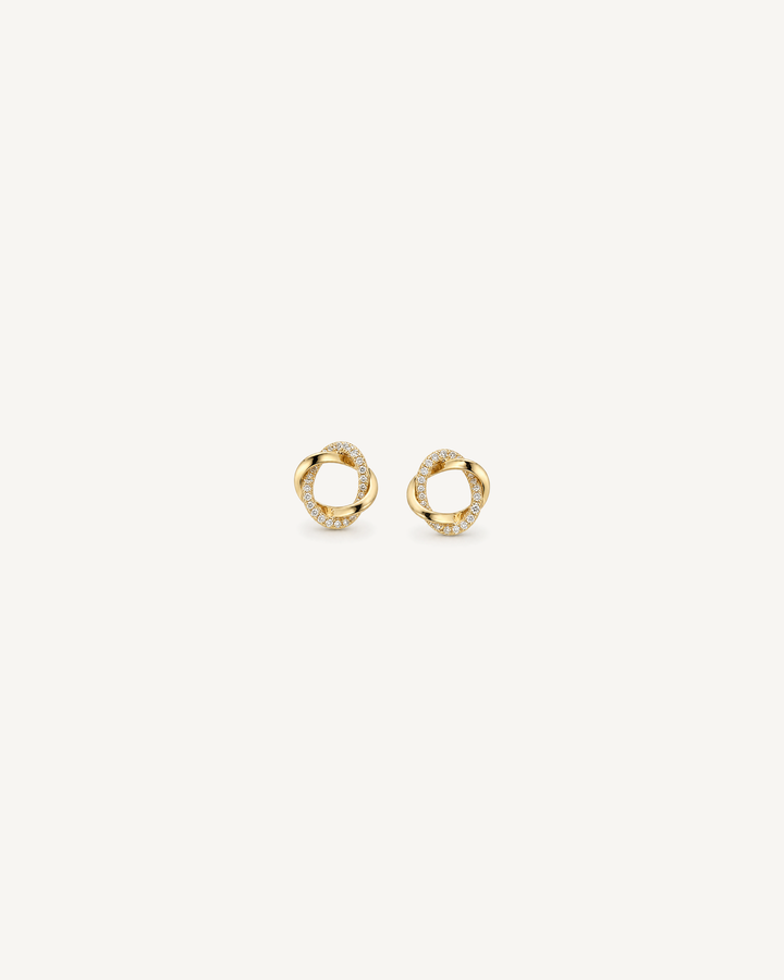 Twisted Circle Studs product image on Oyster Silk background