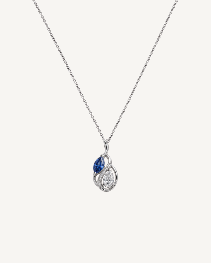 Twisted Pear Necklace product image on Oyster Silk background