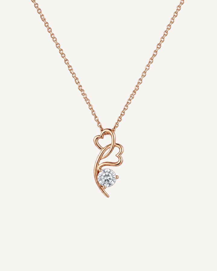 Winged Heart Necklace product image on Oyster Silk background
