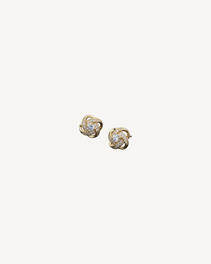 Woven Knot Studs product image on Oyster Silk background