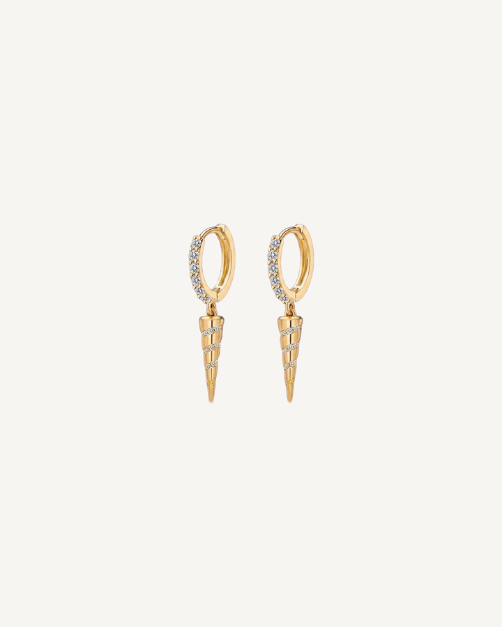 Wrapped Spike Hoops product image on Oyster Silk background